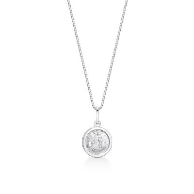Pingente de Batismo em Ouro Branco 18k