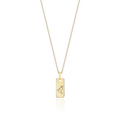 Pingente Divino Espírito Santo em Ouro Amarelo 18k