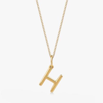 Pingente Letra H em Ouro Amarelo 18k