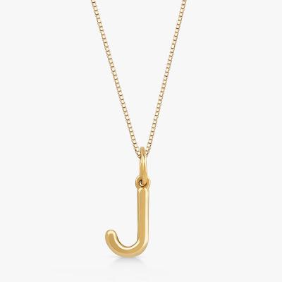 Pingente Letra J em Ouro Amarelo 18k