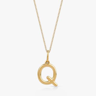 Pingente Letra Q em Ouro Amarelo 18k