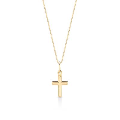 Pingente Cruz em Ouro Amarelo 18k