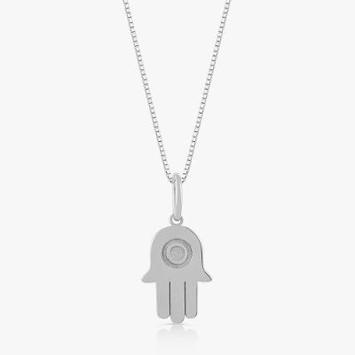 Pingente Mão Hamsa em Prata 925