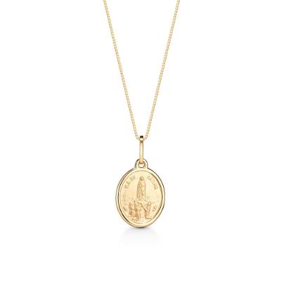 Pingente Nossa Senhora de Fátima em Ouro Amarelo 18k