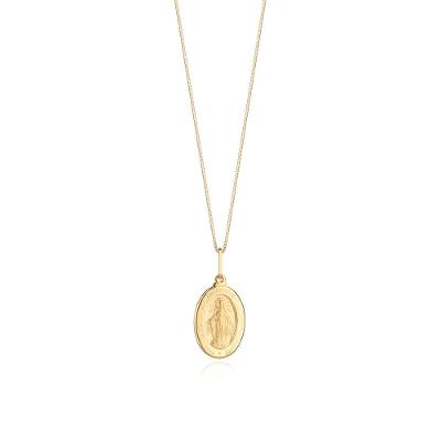 Pingente Nossa Senhora das Graças em Ouro Amarelo 18k