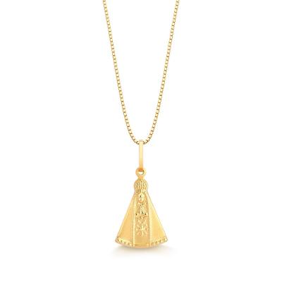 Pingente Nossa Senhora Aparecida em Ouro Amarelo 18k