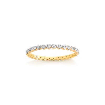 Anel com Zircônia em Prata 925 com Banho de Ouro Amarelo