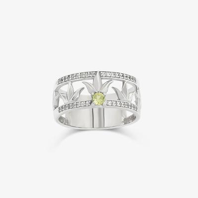 Anel Tiana com Peridoto e Topázio Incolor em Prata 925