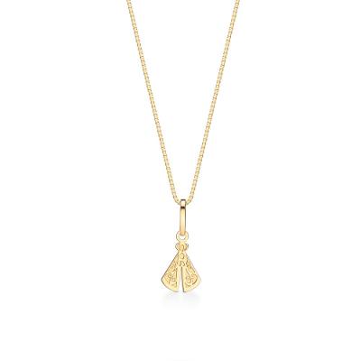 Pingente Nossa Senhora Aparecida em Ouro Amarelo 18k