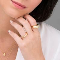 Anel Arredondado em Prata 925 com Banho de Ouro Amarelo 18k - 2