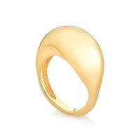 Anel Arredondado em Prata 925 com Banho de Ouro Amarelo 18k - 3
