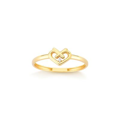 Anel em Ouro Amarelo com Diamantes