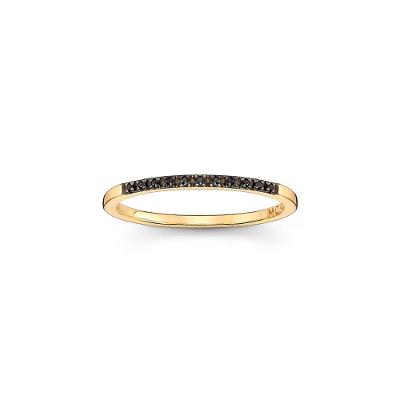 Anel com Espinélio em Prata 925 com Banho de Ouro Amarelo 18k