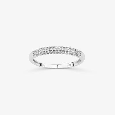 Anel com Diamante em Ouro Branco 18k