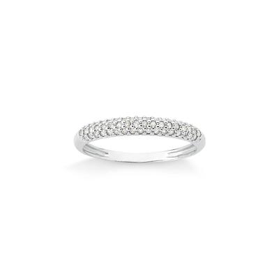 Anel com Diamante em Ouro Branco 18k