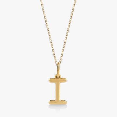 Pingente Letra I em Ouro Amarelo 18k