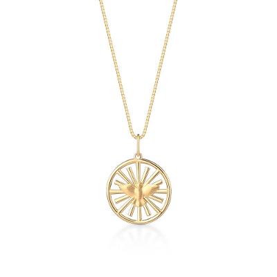 Pingente Espírito Santo em Ouro Amarelo 18k