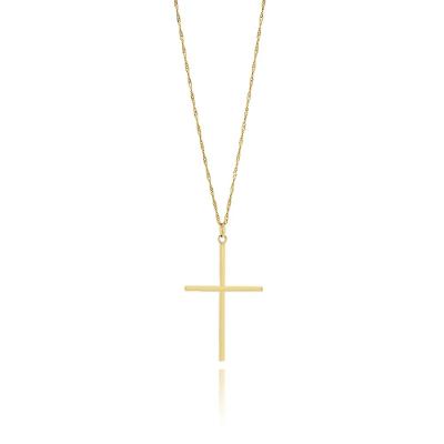 Pingente Cruz em Ouro Amarelo 18k