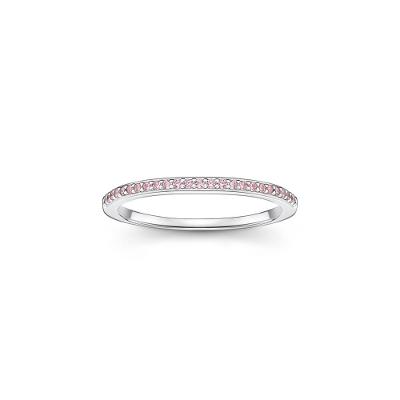 Anel Gloss com Zircônia Rosa