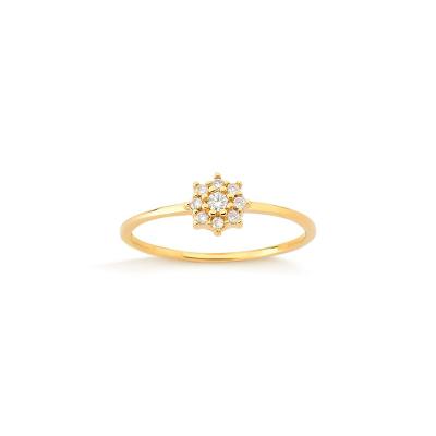 Anel com Diamantes em Ouro Amarelo 18k