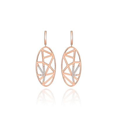 Brinco em Ouro Rosé  com Diamante