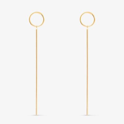 Brinco Argola Círculo com Fios de Ouro em Ouro Amarelo 18k - 61mm