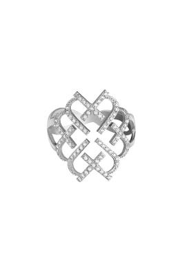 Anel em Ouro Branco 18K com Diamante - LOVE