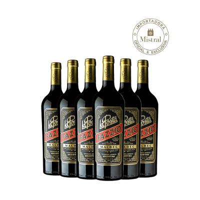 Kit 6 Vinhos Argentino La Posta Fazzio Malbec Cx 6 Und