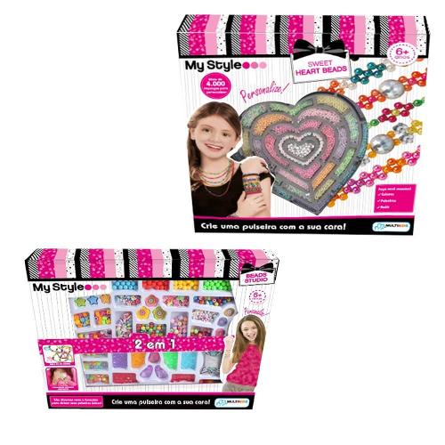 Combo Kids - My Style Beads Studio e My Style Sweet Heart Beads Multikids - BR1272K