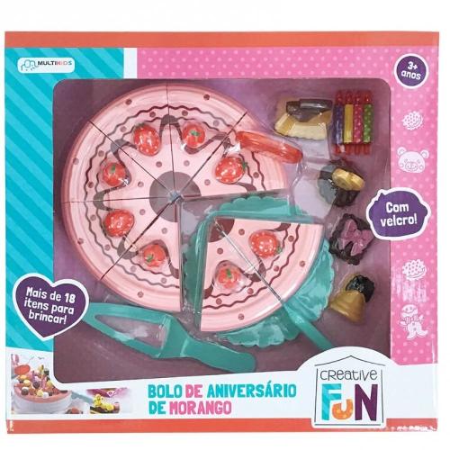 Creative Fun Bolo de Morango Indicado para mais 3 Anos Colorido Multikids - BR648
