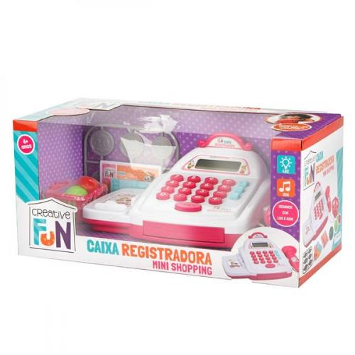 Creative Fun Caixa Registradora Mini Shopping Rosa Multikids - BR1182