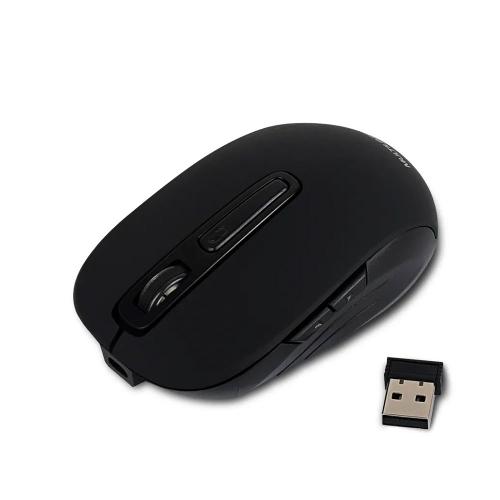 Mouse Sem Fio Recarregável 250mah 1600dpi Ajustável 6 Botões Preto Multi - MO277