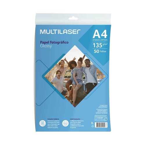 Papel Fotográfico Glossy A4 135g 50 folhas PE037