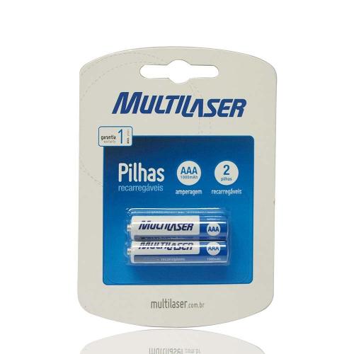 Pilhas Recarregáveis Aaa Multilaser Com 2 Unidades - Cb051