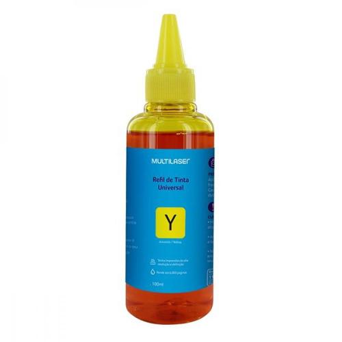 Refil de Tinta Universal 100ml Amarelo - RF020