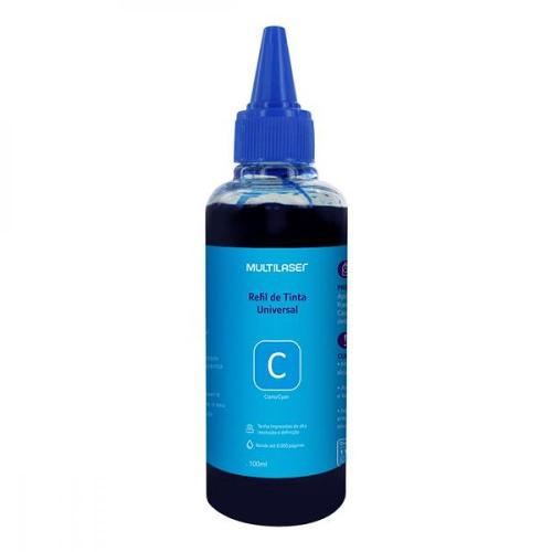 Refil de Tinta Universal 100ml Ciano - RF018