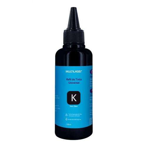 Refil de Tinta Universal 100ml Preto - RF017