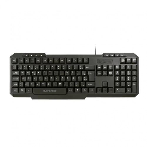 Teclado Com Fio TM100 Resistente a Líquidos Cabo de 1,3m Conexão USB Multi (Multilaser) - TC206