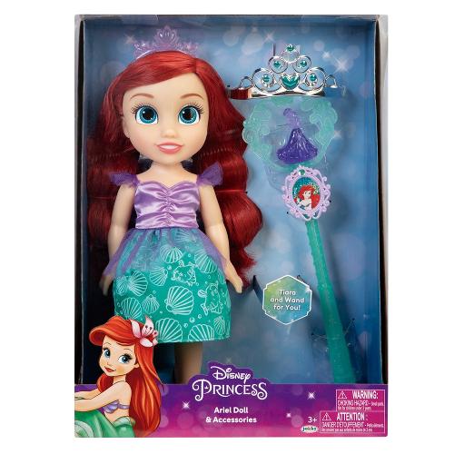 Boneca Princesas Disney Ariel com Varinha e Tiara Multikids - BR1927