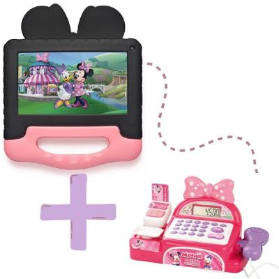 Combo Tablet Multi Minnie 7 pol 4GB RAM 64GB + Case + Caixa Registradora Minnie - NB414K