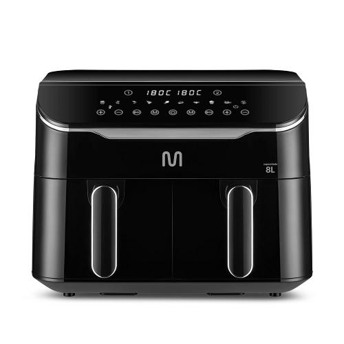 Fritadeira Elétrica sem óleo Air Fryer 8L Preta com 2 Gavetas 1800W 127V Multi - GO219