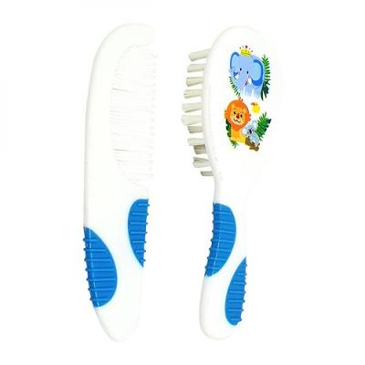 Pente e Escova para Cabelo Soft Touch Verde Multikids Baby BB156