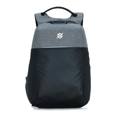 Mochila Anti-Furto em Poliéster com Saída USB e Cadeado Numérico - Cinza