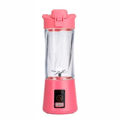 Mini Liquidificador Portátil Recarregavel 300ml com 6 Lâminas - ROSA