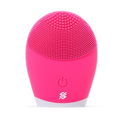 Massageador e Limpador Facial Elétrico à Prova D’água - Rosa Escuro