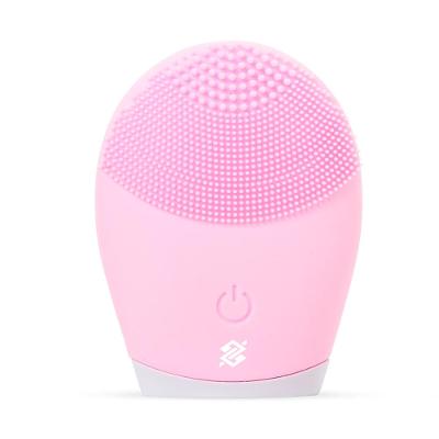 Massageador e Limpador Facial Elétrico à Prova D’água - Rosa Claro