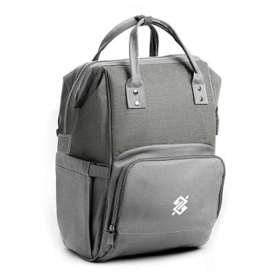 Mochila Funcional em Poliéster com Compartimentos Internos - Cinza