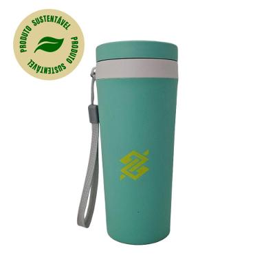 Copo Fibra de Bambu com Parede Dupla 350ML - Verde