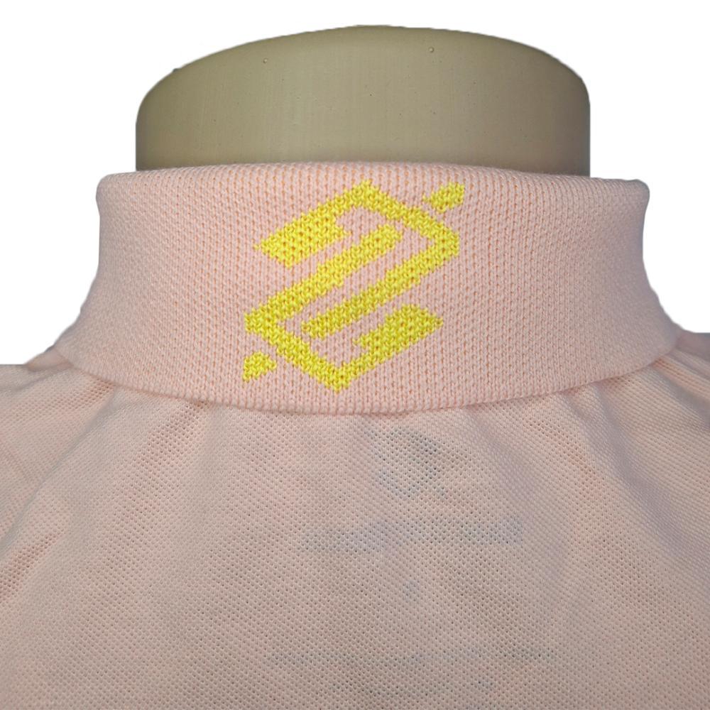 Camiseta Polo Pique Bordada Premium Masculina Slim - Rosa - 4