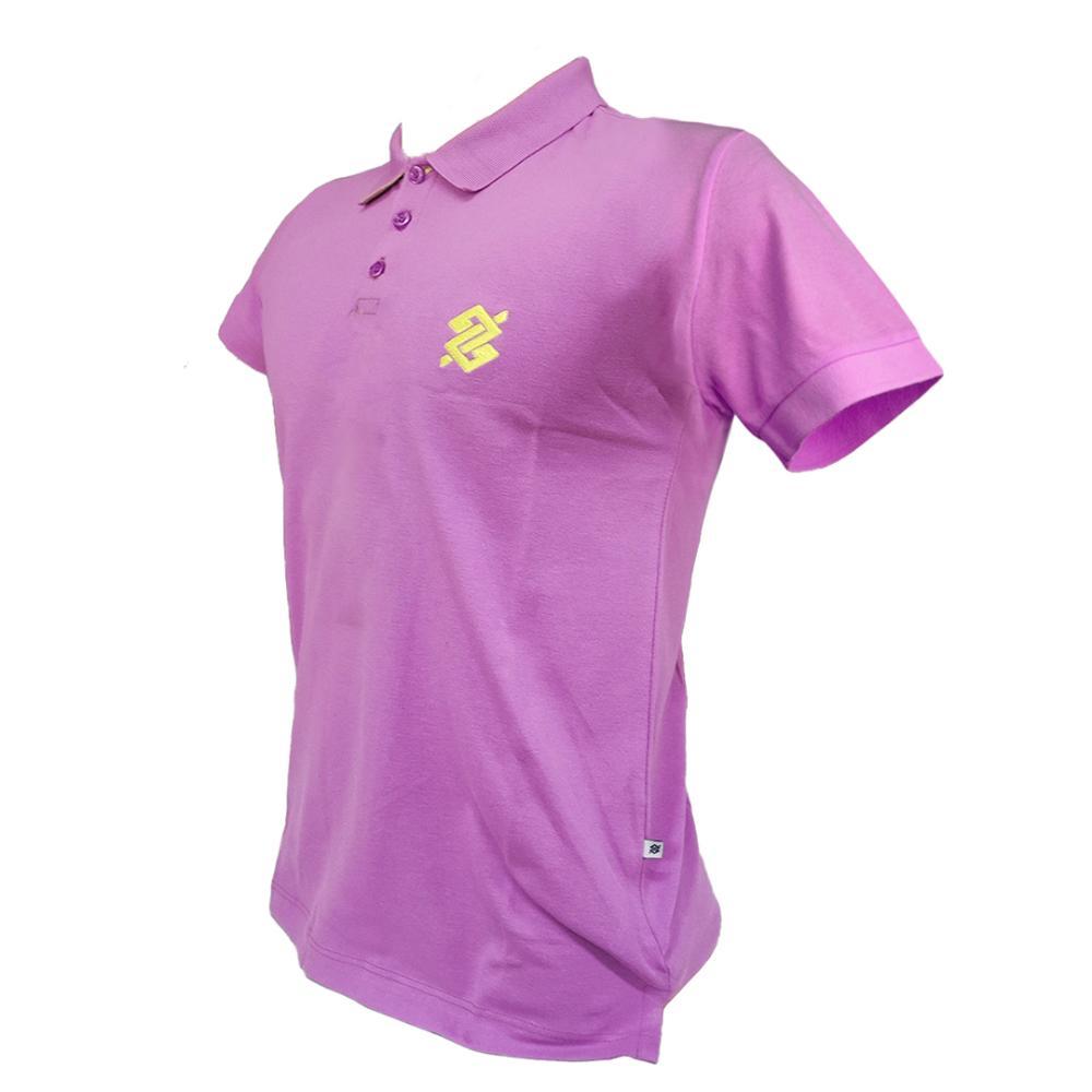 Camiseta Polo Pique Bordada Premium Masculina Lilás - 5